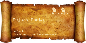 Mojsza Menta névjegykártya